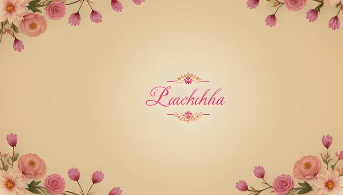 Bold Bhabhi Name with Floral Pattern Background