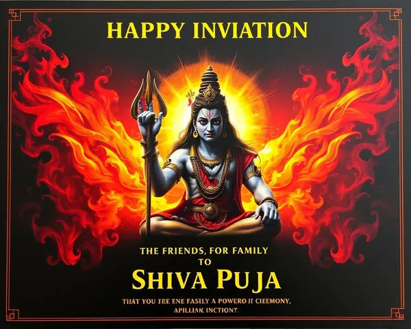 Bold Bhairava Lord Shiva Invitation Card for Powerful Ceremony