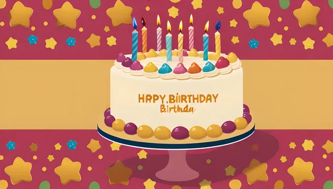 Bold Clashing Colors on Abstract Birthday Cake Background