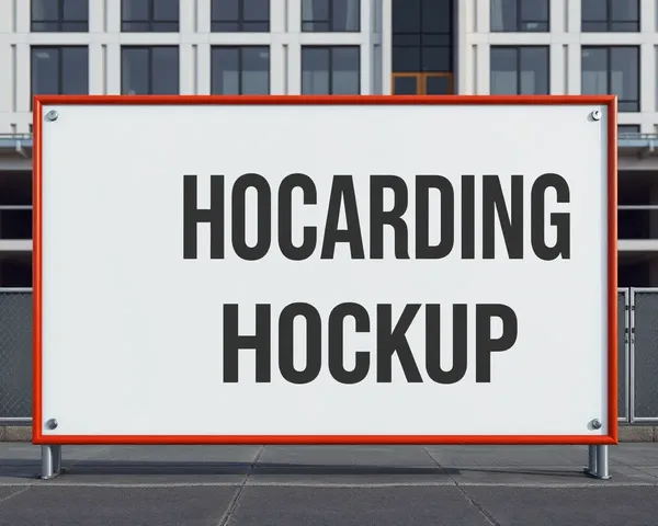 Bold Design on Square Hoarding Board in Front of Modern Building
