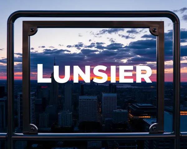 Bold Font Displays Cityscape at Sunset