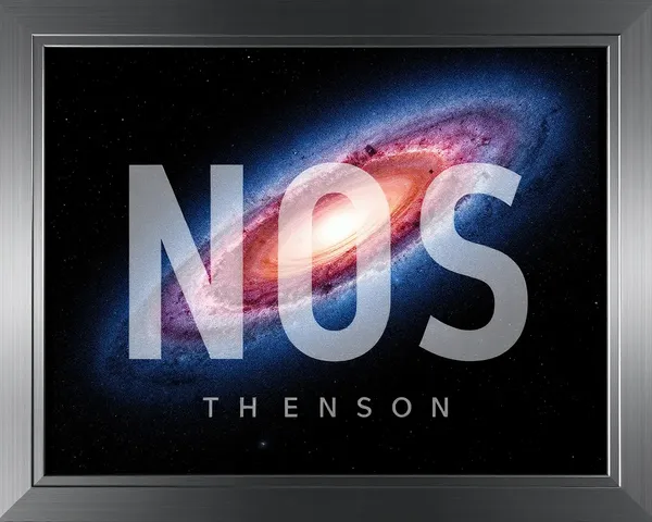 Bold Font Showcases Astronomical Galaxy Image