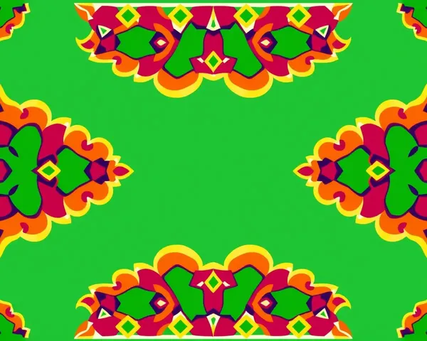 Bold Geometric Pattern Sambalpuri Border Design PNG