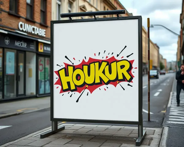 Bold Graffiti Design on Square Hoarding Board in Urban Street