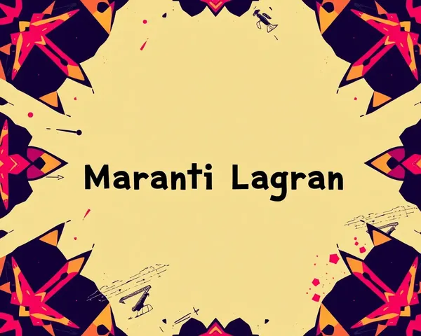 Bold Graphic Marathi Lagna Banner with Geometric Shapes and Bright Colors