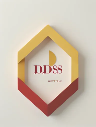 Bold JDS Logo on Crisp White Background with Geometric Shapes