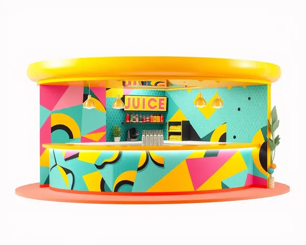 Bold Juice Corner Flex Design with Dynamic Geometric Pattern