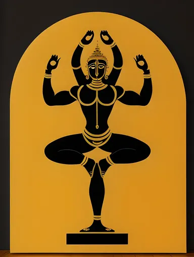 Bold Minimalist Nataraja Design Ultra HD Wallpaper