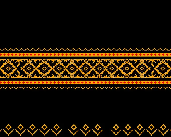 Bold Modern Geometric Sambalpuri Border Design PNG