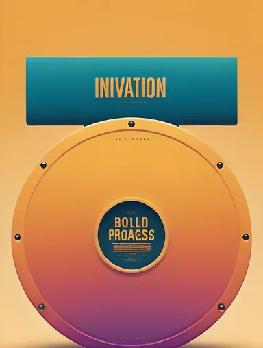 Bold Modern Pooram Drum Design Pooram Logo with Circle