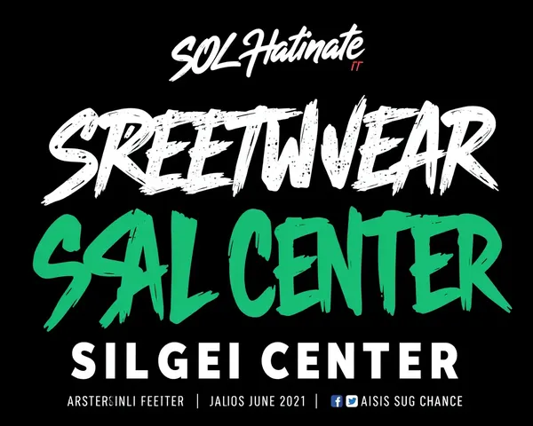 Bold Poster for Streetwear-Inspired Silai Center with Graffiti Fonts
