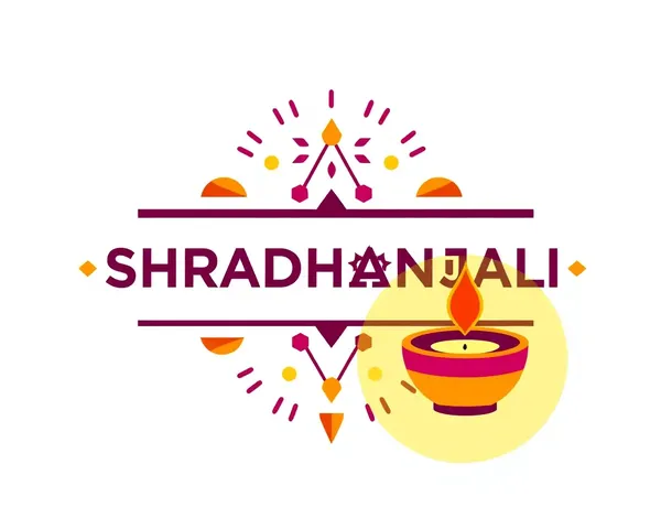 Bold Shradhanjali Design with Geometric Shapes and Edgy Aesthetic