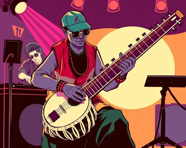 Bold Traditional Indian Instrument in Hip-Hop Performance