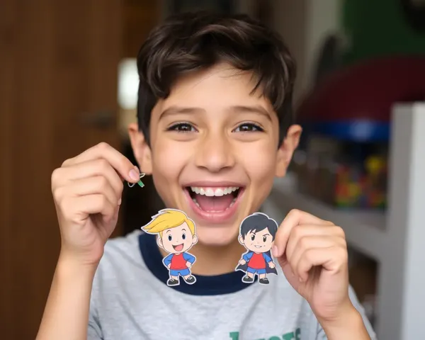 Boy's Excitement with Cartoon Character Earrings