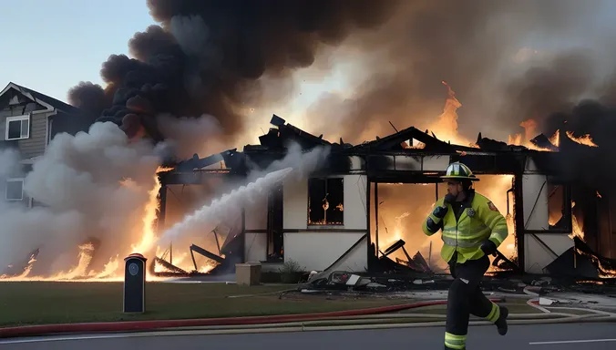 Brave Firefighter Rescues Trapped Family Unflaggingly