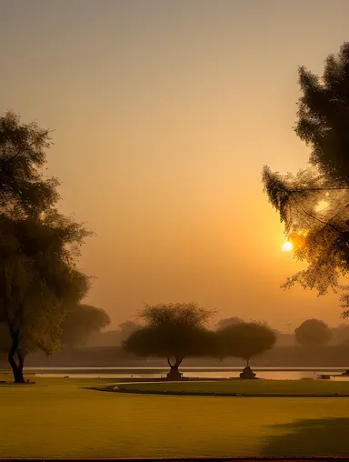 Breathtaking Kamdev Wallpaper with Sunset and Warm Hues