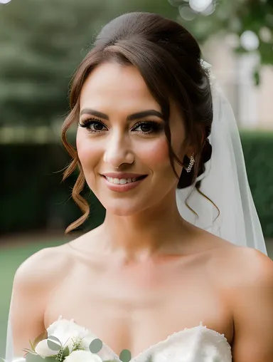 Bride's Happy and Contented Face
