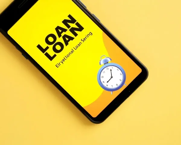 Bright Yellow Loan Service Banner on Smartphone Screen