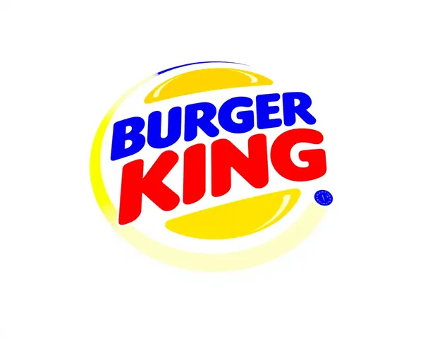 Bright Yellow and Blue Burger King Logo PNG Image