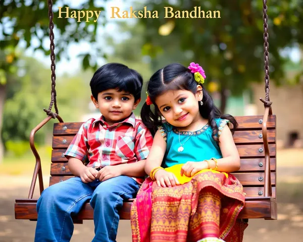 Brother and Sister Swing Together on Raksha Bandhan Day