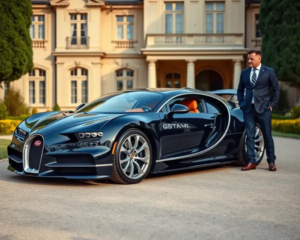 Bugatti Centodieci Parked Outside Luxurious Mansion