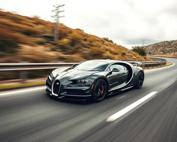 Bugatti Centodieci Speeds Down Winding Highway