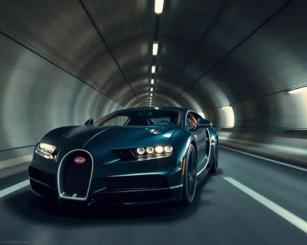 Bugatti Centodieci Speeds Through Dark Tunnel
