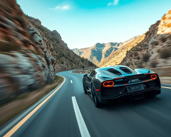 Bugatti Divo Speeds Down Winding Mountain Road