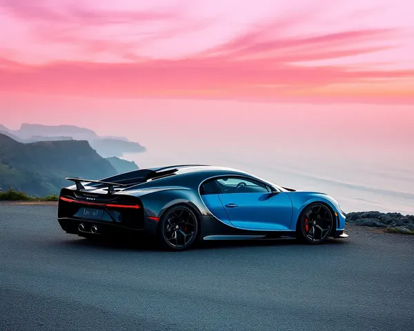Bugatti Divo on Cliffside with Ocean View