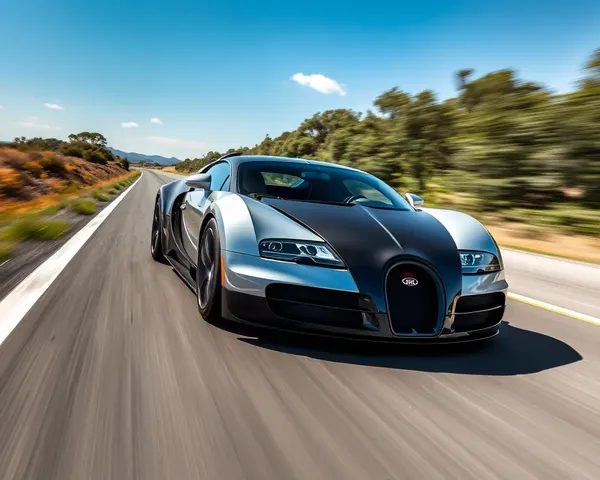 Bugatti Veyron Super Sport 300+ Speeds Down Straight Road