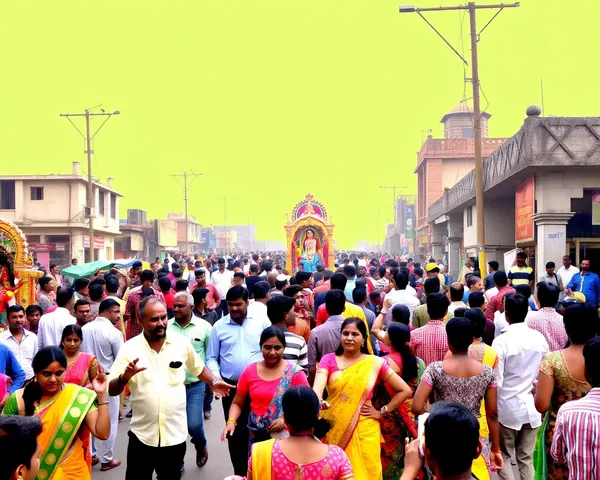 Bustling Durga Puja Celebrations in the Streets of Kolkata