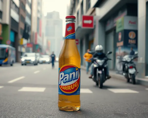 Busy City Street with Realistic 3D Pani Bottle