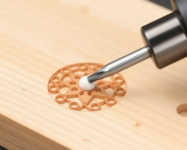CBN Drill Bit Creates Intricate Design on Wood