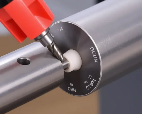 CBN Drill Bit Creates Precise Hole in Metal Pipe