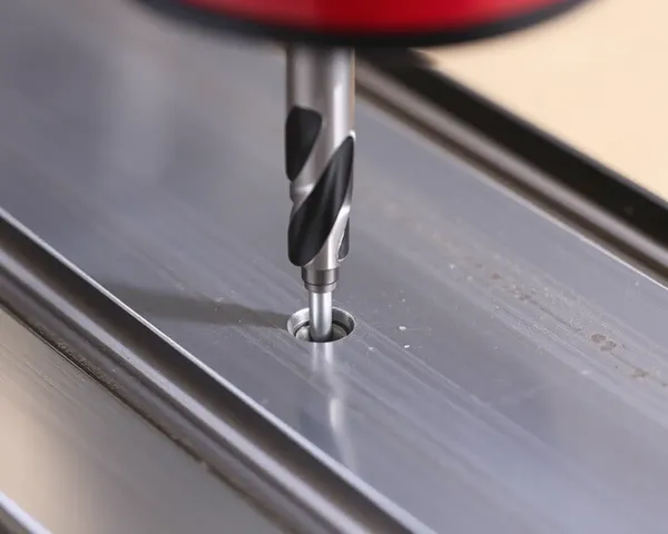 CBN Drill Bit Drills Precise Hole in Metal Plate