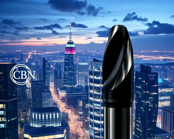 CBN Drill Bits in Futuristic Cityscape Represent Innovation