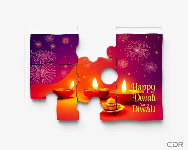 CDR File Puzzle Piece of Diwali Celebrations