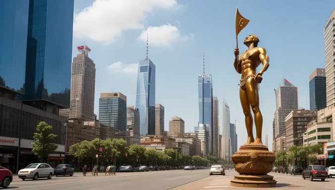 Calm Sadashiva in Modern Cityscape