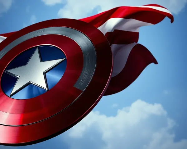 Captain America's Shield in 4K American Flag Wallpaper
