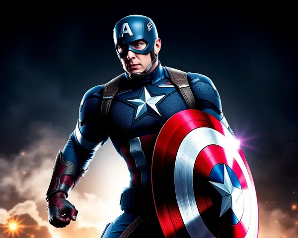 Captain America 4K Amoled Wallpaper with Glow Effect