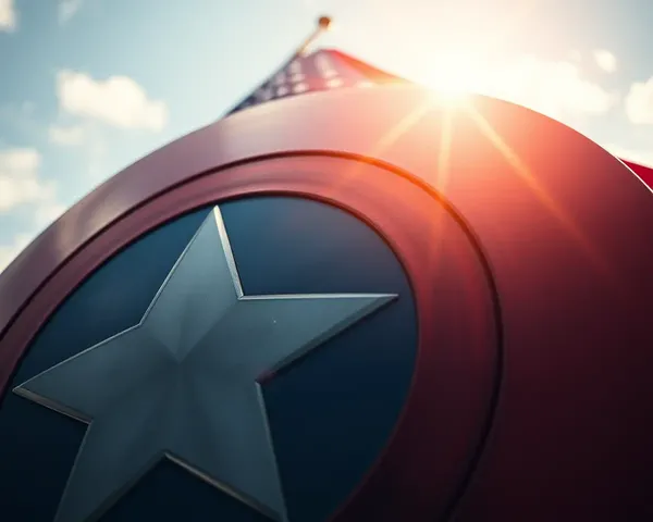 Captain America Shield 4K Wallpaper American Flag