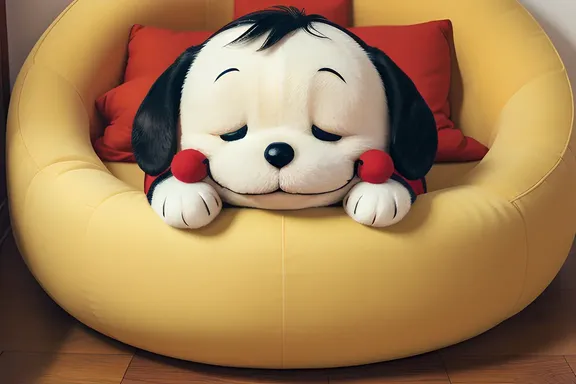 Cartoon Character's Peaceful Zzzzz Moment