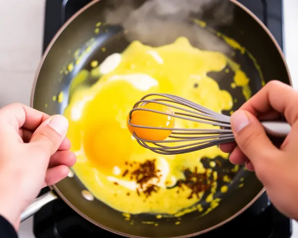 Chef Whisking Eggs for Perfect Egg Bhurji Recipe