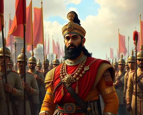 Chhatrapati Shivaji Maharaj Reviews Army with Proud Expression