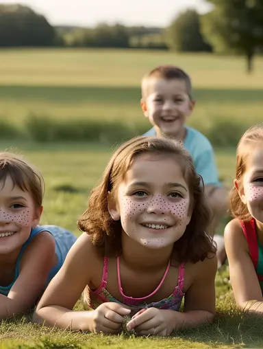 Children's Unique Freckle Patterns in Field Play