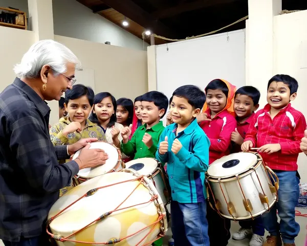 Children Learn Nashik Dhol from Skilled Teacher with Joy