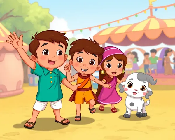 Chota Bheem Enjoys Village Fair with Friends
