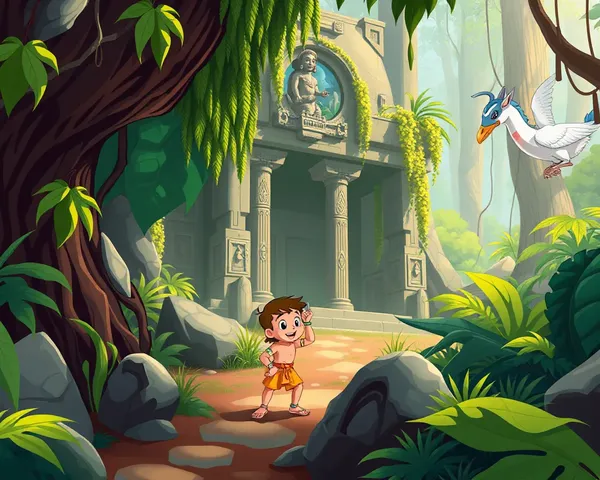 Chota Bheem Explores Ancient Temple with Friends