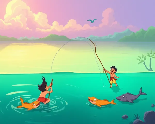 Chota Bheem and Friends Catch Giant Fish in River