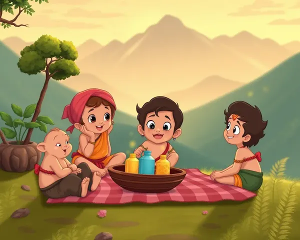 Chota Bheem and Friends Have Picnic in Hills